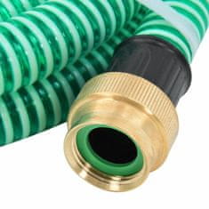 Vidaxl zöld PVC szívótömlő sárgaréz csatlakozókkal 1,1" 20 m 151051
