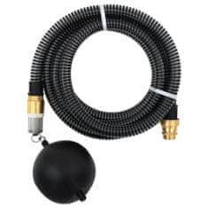 Vidaxl fekete PVC szívótömlő sárgaréz csatlakozókkal 1,1" 10 m 151063