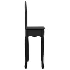 shumee fekete császárfa MDF fésülködőasztal ülőkével 65x36x128 cm