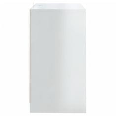 Greatstore 2 db magasfényű fehér forgácslap tálalószekrény 70 x 41 x 75 cm