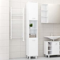Greatstore magasfényű fehér forgácslap fürdőszobaszekrény 30x30x179 cm