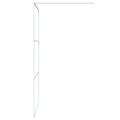 Greatstore fehér átlátszó ESG üveg zuhanyfal 115 x 195 cm