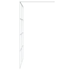 Greatstore fehér átlátszó ESG üveg zuhanyfal 140x195 cm
