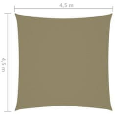 Vidaxl bézs négyzet alakú oxford-szövet napvitorla 4,5x4,5 m 135140