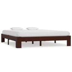 shumee 283303 Bed Frame Dark Brown Solid Pine Wood 180x200 cm