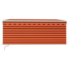 Greatstore narancssárga-barna manuális napellenző redőnnyel 3 x 2,5 m