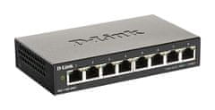 D-Link DGS-1100-08V2/E 8 portos Gigabit Smart Managed Switch- 8 portos 100BaseTX automatikus 10/100/1000Mbps átvitellel rendelkező kapcsoló