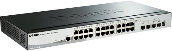 D-Link DGS-1510-28X 28 portos Gigabit Stackable Smart Managed Switch, beleértve 4 10G SFP+ portot (intelligens ventilátorok)