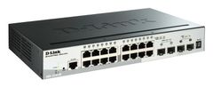 D-Link DGS-1510-20 20 portos Gigabit Stackable SmartPro Switch, beleértve 2 SFP portot és 2 x 10G SFP+ portot - 16 x 10/10