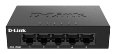 D-Link DGS-105GL/E 5 portos Gigabit Ethernet fémházas, nem menedzselt, IGMP nélküli könnyű kapcsoló 5 portos 10/100/1000 Mbps sebességgel