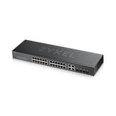 Zyxel GS1920-24v2, 28 portos Gigabit WebManaged switch: 24x Gigabit fém + 4x Gigabit combo (fém/SFP), IPv6