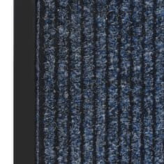 Vidaxl kék csíkos lábtörlő 80 x 120 cm 331612