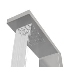 shumee rozsdamentes acél szögletes zuhanypanelrendszer