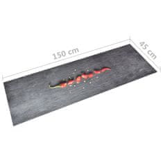 Vidaxl paprikamintás mosható konyhai szőnyeg 45 x 150 cm 315964