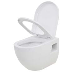 Vidaxl fehér kerámia fali WC csésze 143022
