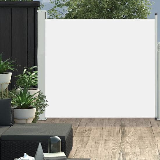 shumee krémszínű kihúzható oldalsó teraszi napellenző 170 x 300 cm
