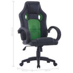 Greatstore zöld műbőr gamer-szék