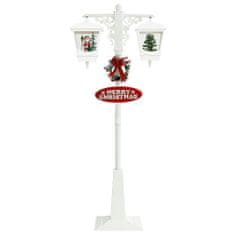 Vidaxl piros-fehér PVC karácsonyi utcai lámpa Mikulással 81x40x188 cm 331475