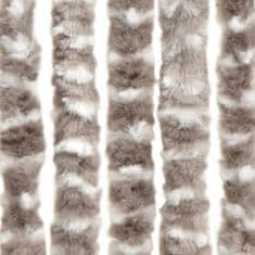 Vidaxl tópszínű és fehér zsenília rovarfüggöny 100 x 220 cm 325462