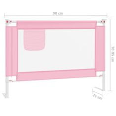 Vidaxl rózsaszín szövet biztonsági leesésgátló 90 x 25 cm 10198