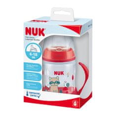 Nuk FC tanuló cumisüveg hőmérséklet-szabályozóval 150 ml piros