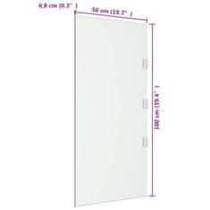Greatstore átlátszó edzett üveg oldalpanel ajtóelőtetőhöz 50 x 100 cm