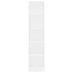 Vidaxl 5-szintes fehér forgácslap könyvszekrény 40 x 24 x 175 cm 800846