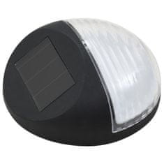 Greatstore 24 db fekete kerek kültéri napelemes LED falilámpa