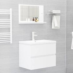 Vidaxl magasfényű fehér forgácslap fürdőszobai tükör 60 x 10,5 x 37 cm 804568