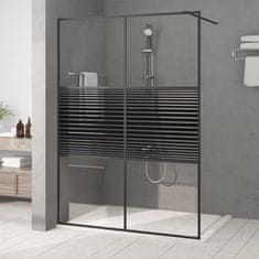 shumee fekete átlátszó ESG üveg zuhanyfal 140 x 195 cm
