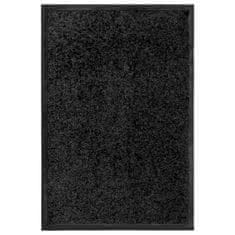 Vidaxl fekete kimosható lábtörlő 40 x 60 cm 323409