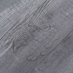 Greatstore matt fa-szürke 2 mm-es öntapadó PVC padlóburkolat 5,02 m²
