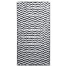 Vidaxl fekete-fehér PP kültéri szőnyeg 160 x 230 cm 310430