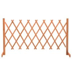Vidaxl narancssárga tömör fenyőfa rácsos kerti kerítés 150 x 80 cm 314826