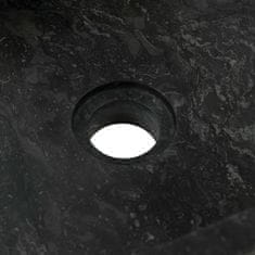 shumee tíkfa fürdőszobai pipereszekrény fekete márványmosdóval