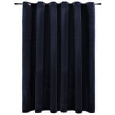 shumee fekete bársony sötétítőfüggöny fémkarikákkal 290 x 245 cm