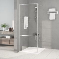 Greatstore ezüstszínű átlátszó ESG üveg zuhanyfal 80 x 195 cm