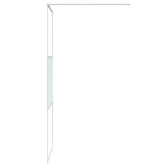 Greatstore fehér átlátszó ESG üveg zuhanyfal 80x195 cm