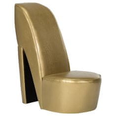 Greatstore aranyszínű magas sarkú cipő formájú műbőr szék