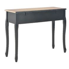 shumee 280046 Dressing Console Table with 3 Drawers Black