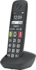 Gigaset E290HX - kiegészítő kézibeszélő, töltővel együtt, fekete színben