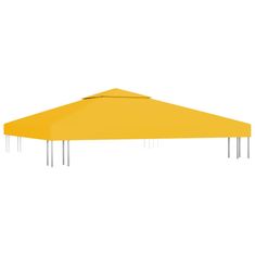 Greatstore sárga kétszintes pavilon-tetőponyva 310 g/m² 3 x 3 m