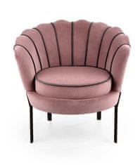 Halmar Angelo fotel - rózsaszín / fekete