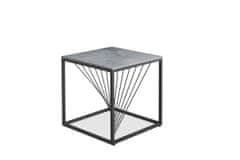 Halmar Infinity 2 Kwadrat dohányzóasztal - szürke márvány / fekete