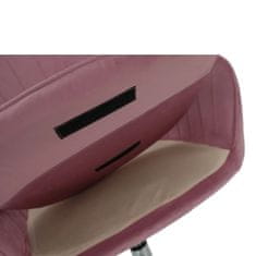 KONDELA Klian irodai szék - rózsaszín (bársony) / króm