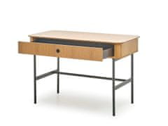 Halmar Íróasztal fiókkal Smart B-1 - natúr tölgy / fekete