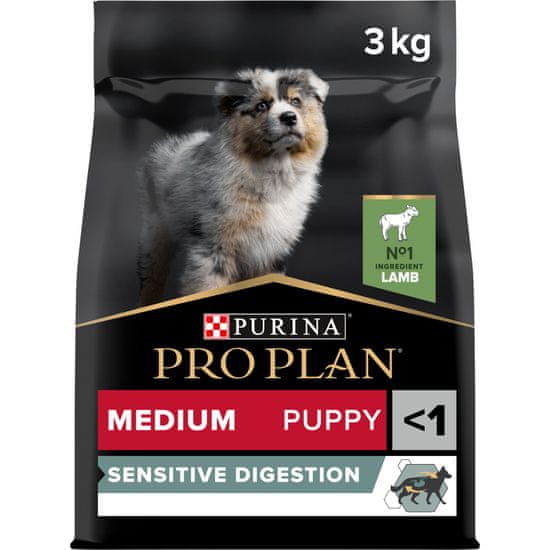 Purina Pro Plan MEDIUM PUPPY SENSITIVE DIGESTION bárány, 3 kg