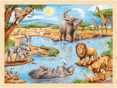 Goki fa puzzle Afrikai szavanna 96 darab