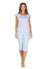 Amiatex Női pizsama 633 blue + Nőin zokni Gatta Calzino Strech, világos kék, M