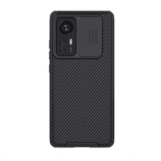 Nillkin CAMSHIELD PRO műanyag telefonvédő (szilikon keret, közepesen ütésálló, kamera védelem, csíkos minta) FEKETE [Xiaomi 12X] (5996591129372)
